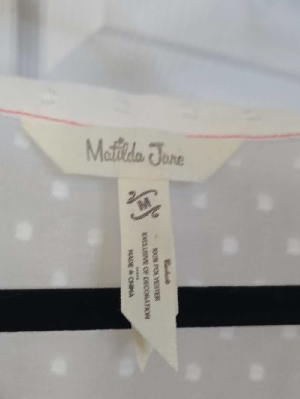 Matilda Jane Cream Swiss Dot Tunic with Pink Accents - Picture 2 of 5